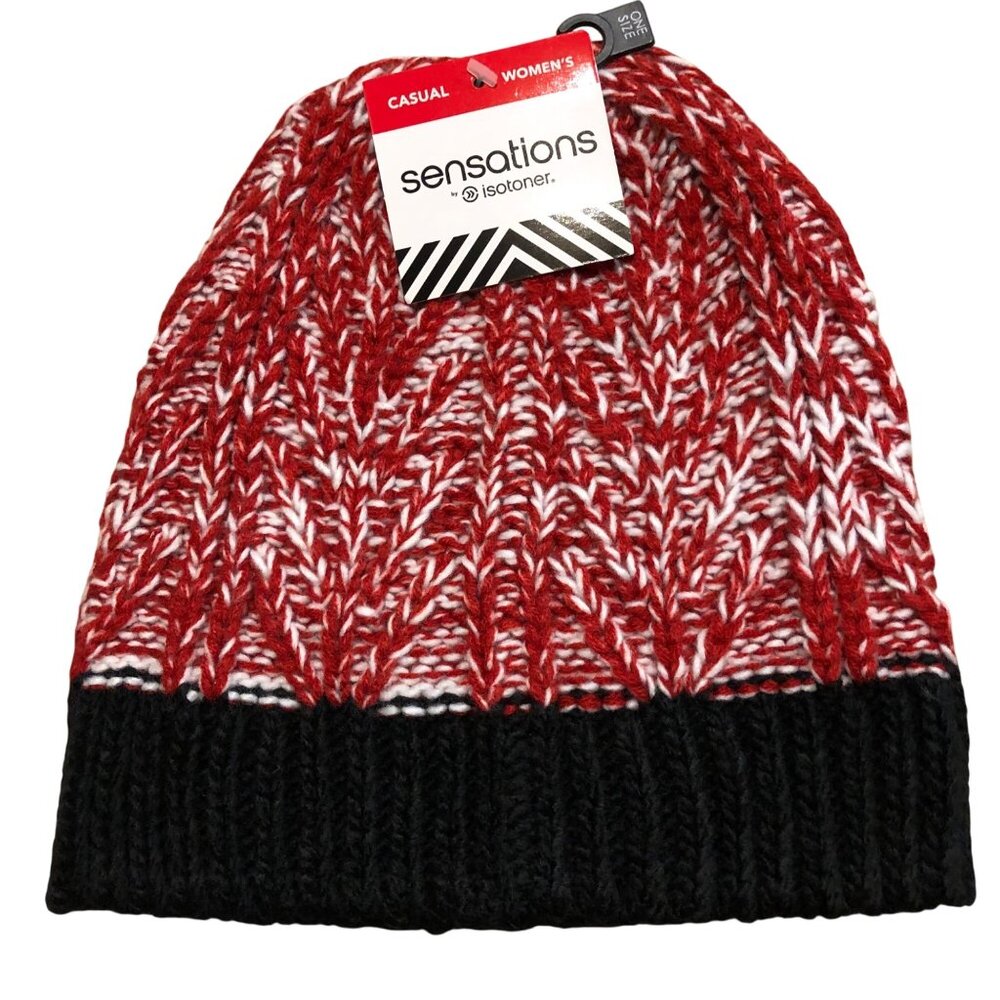 Isotoner Women beanie knit hat 1sz NWT